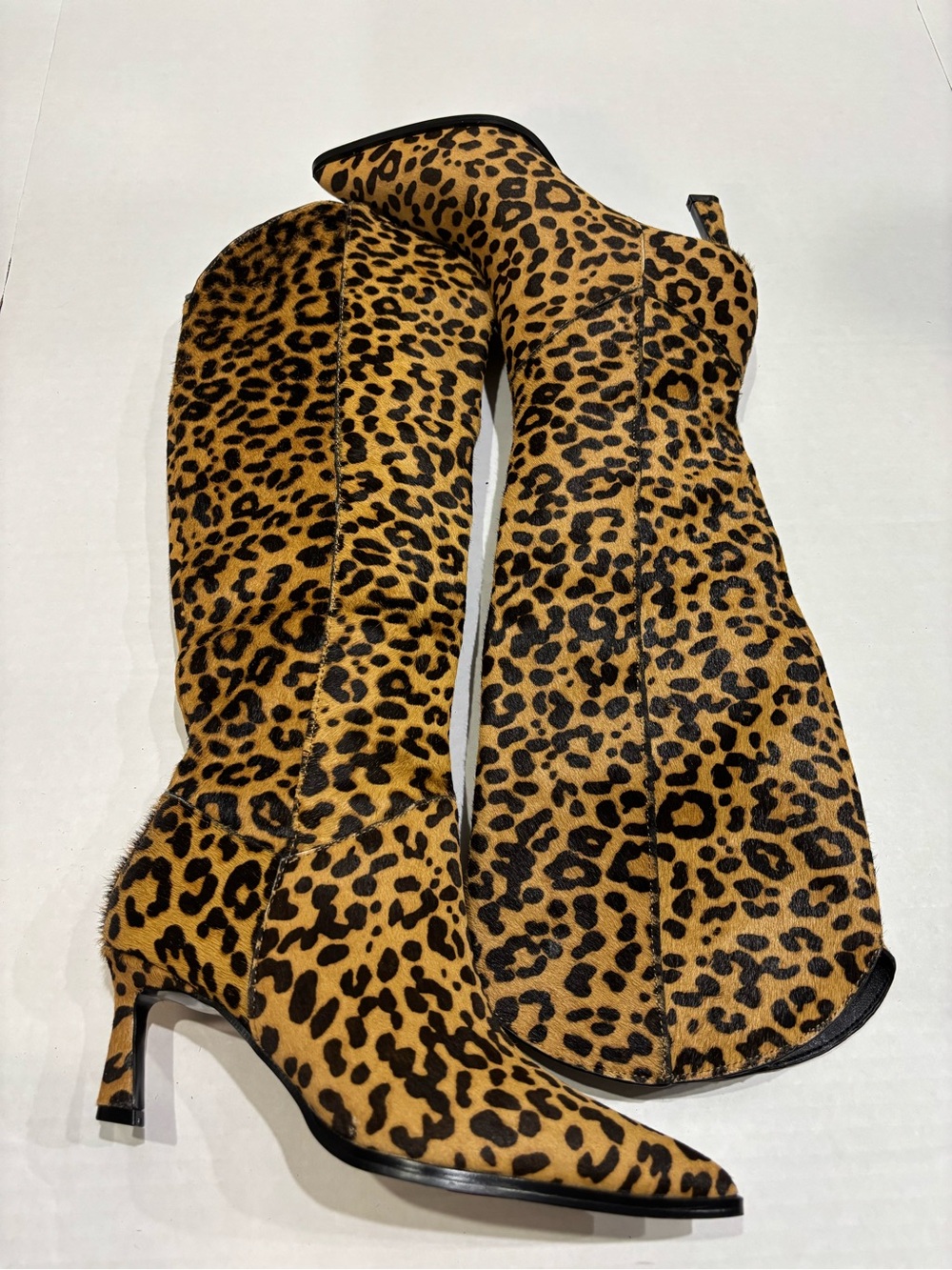 Steve Madden Leopard Print Knee-High Heeled Boots